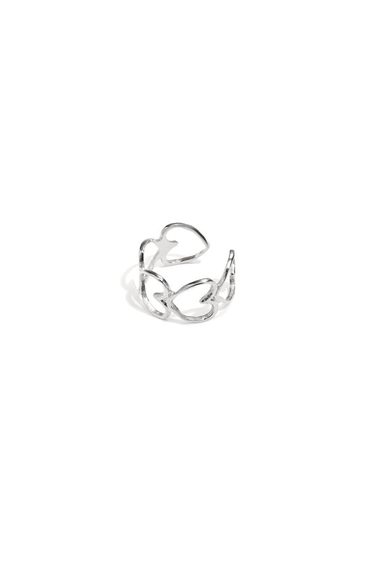 Elegant ring with hearts