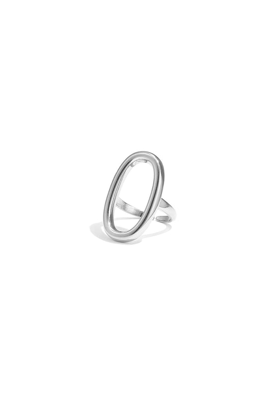 Oval minimalist statement ring