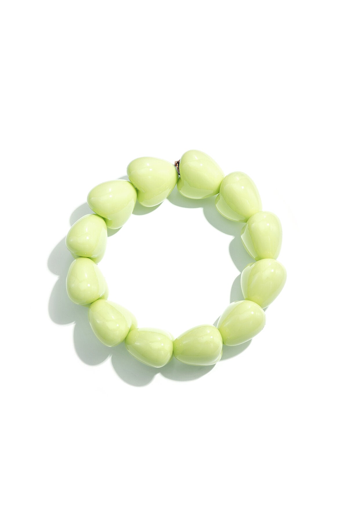 Bracelet with chunky heart beads