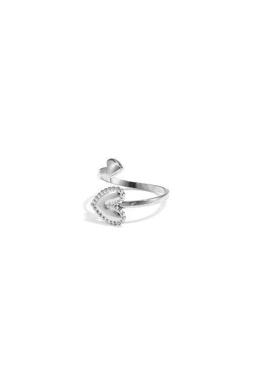 Ring with adjustable hearts