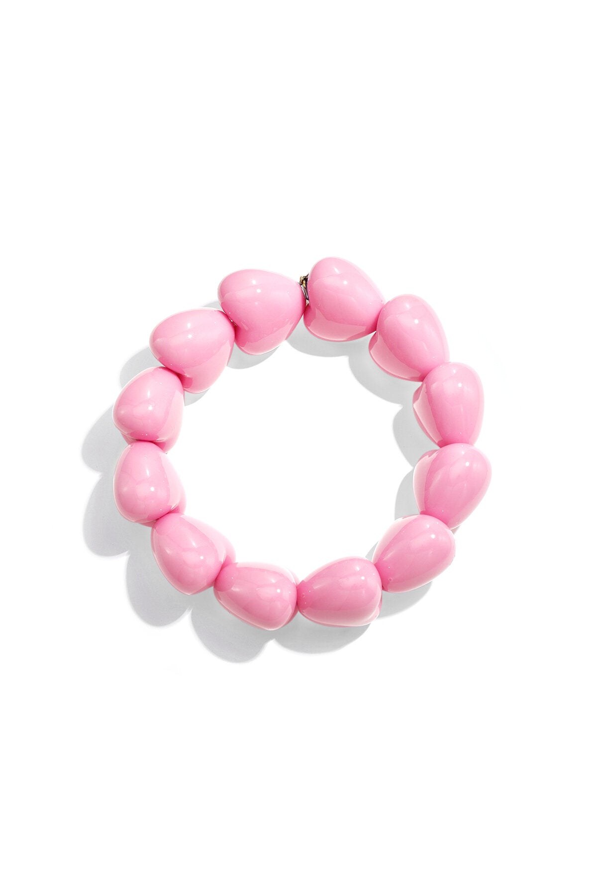 Bracelet with chunky heart beads