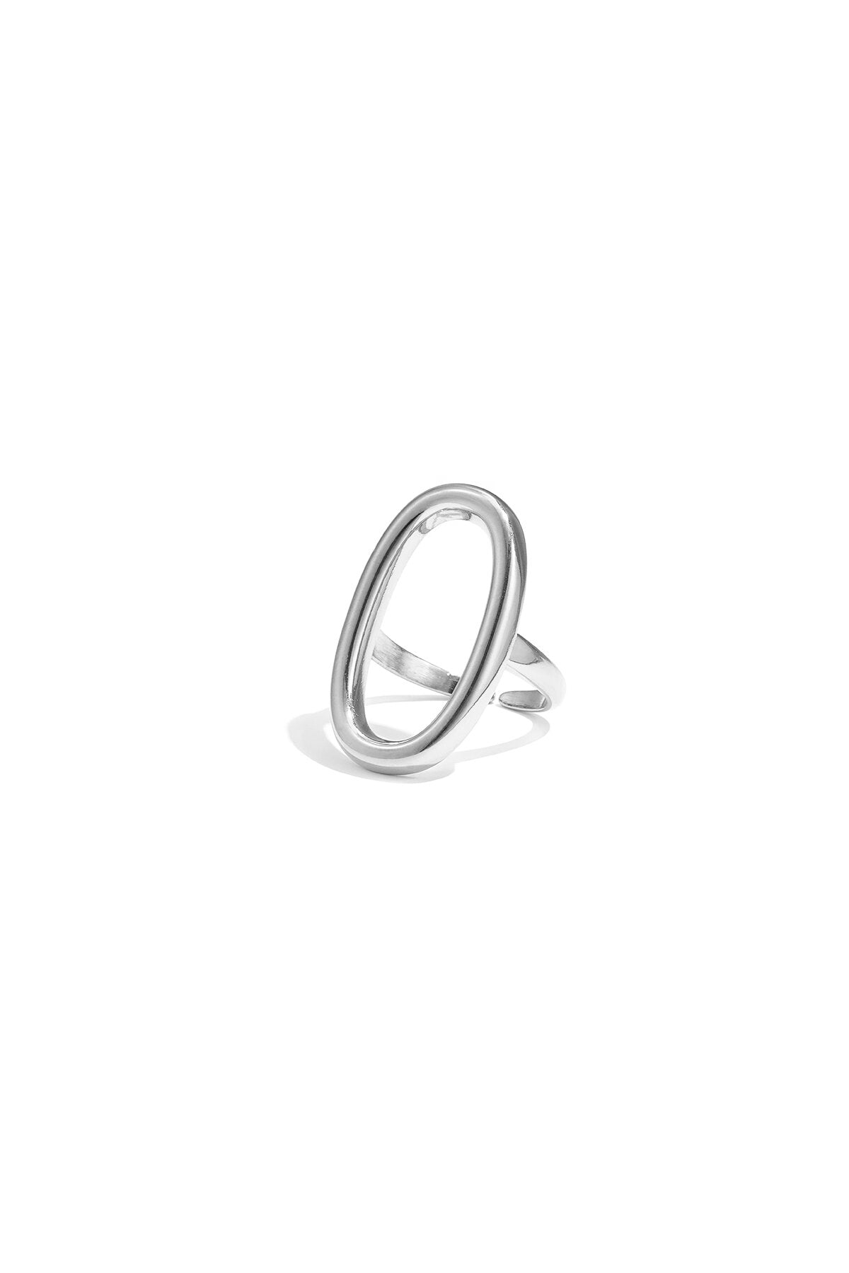 Oval minimalist statement ring
