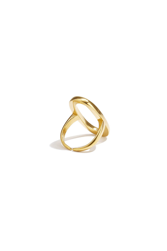 Oval minimalist statement ring