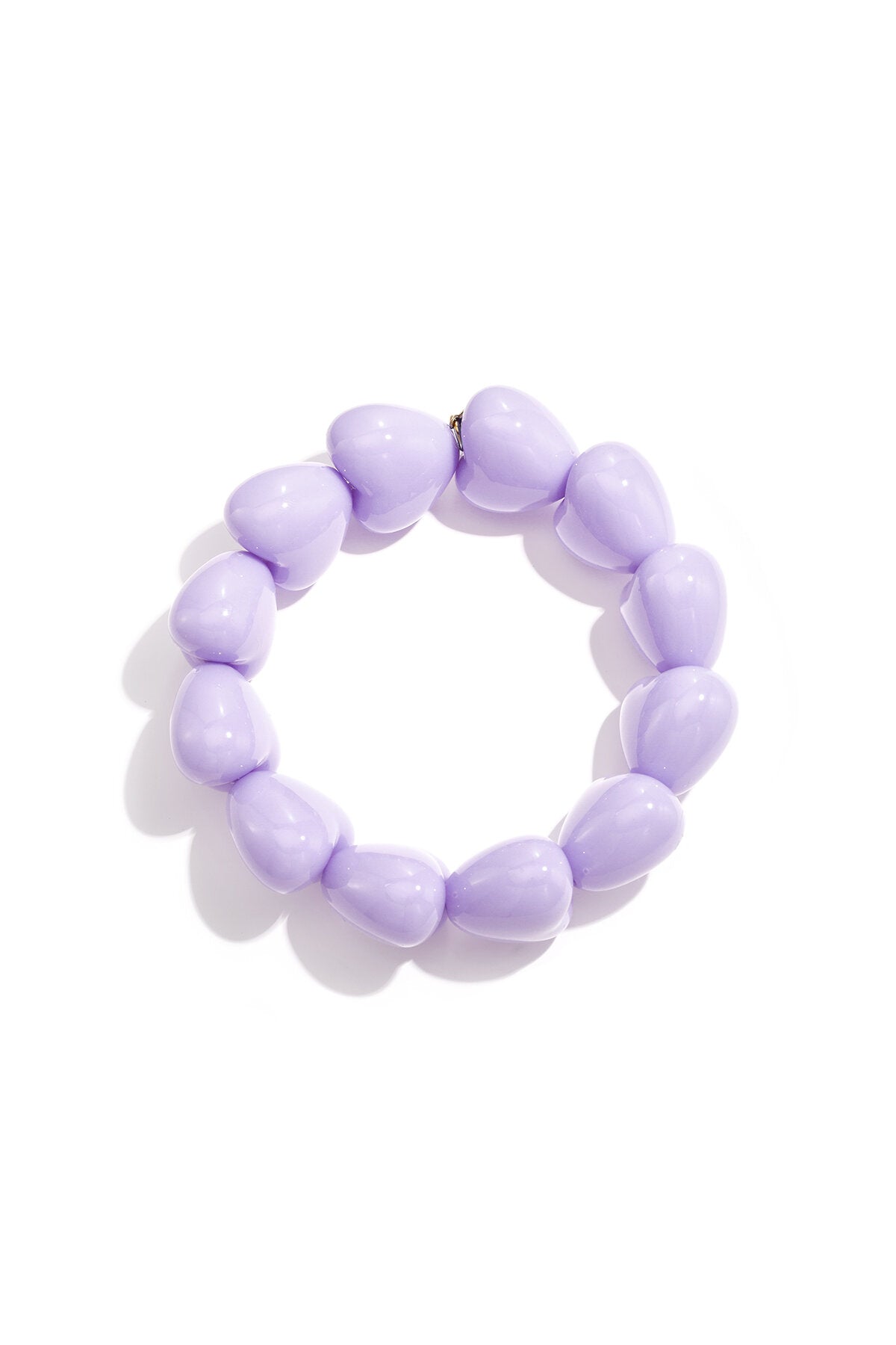 Bracelet with chunky heart beads