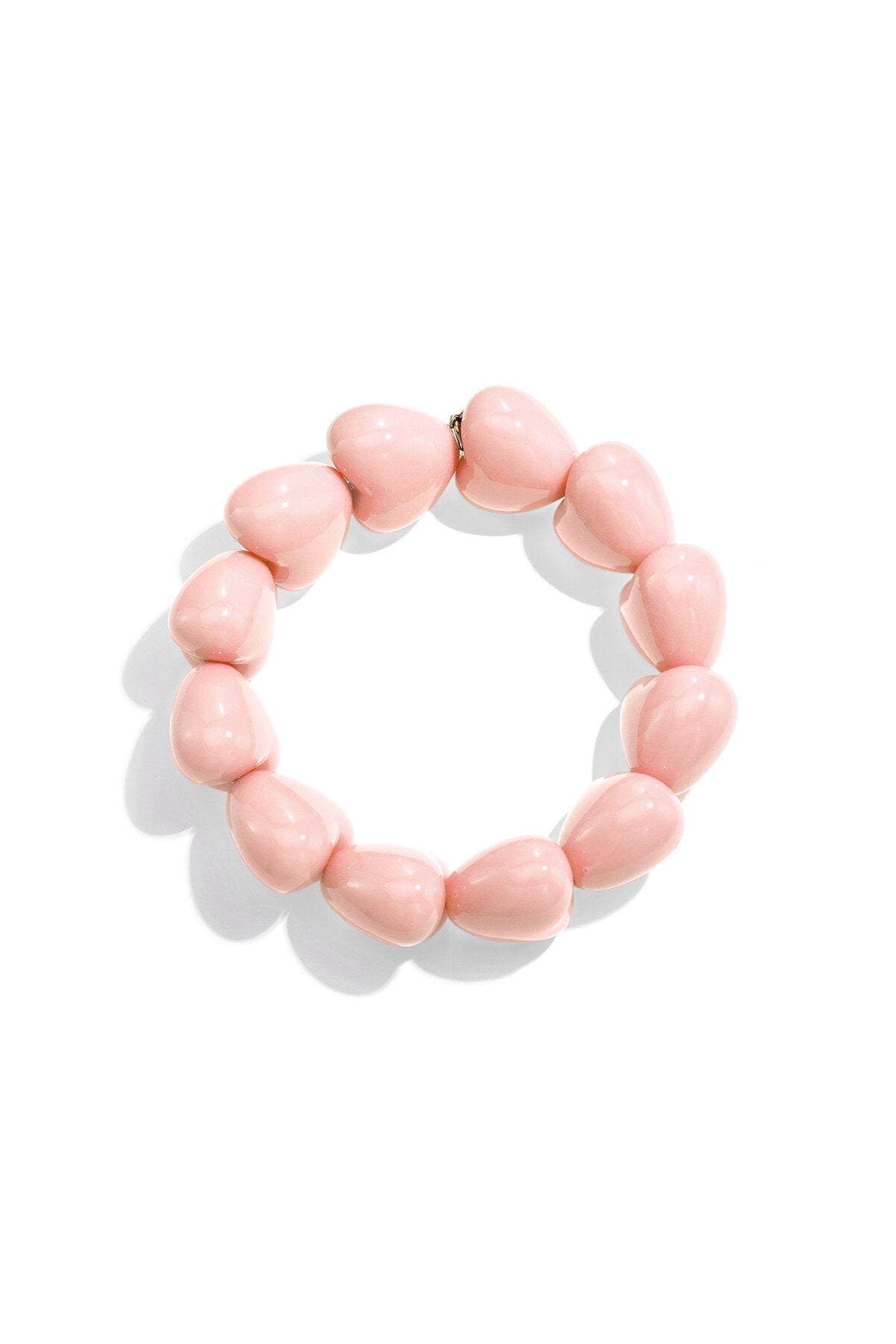 Bracelet with chunky heart beads