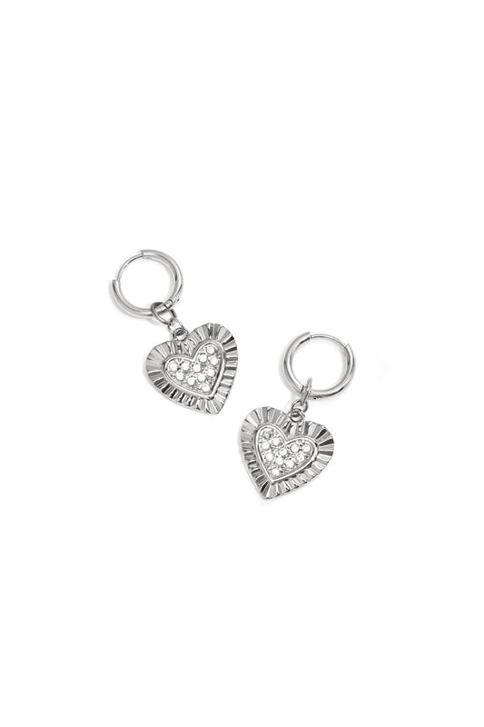 Earrings with radiant hearts