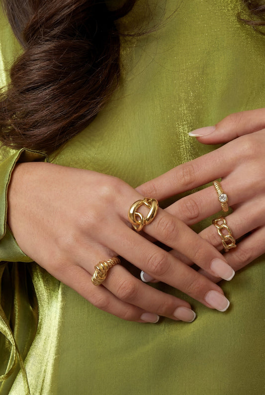 Statement ring with large link