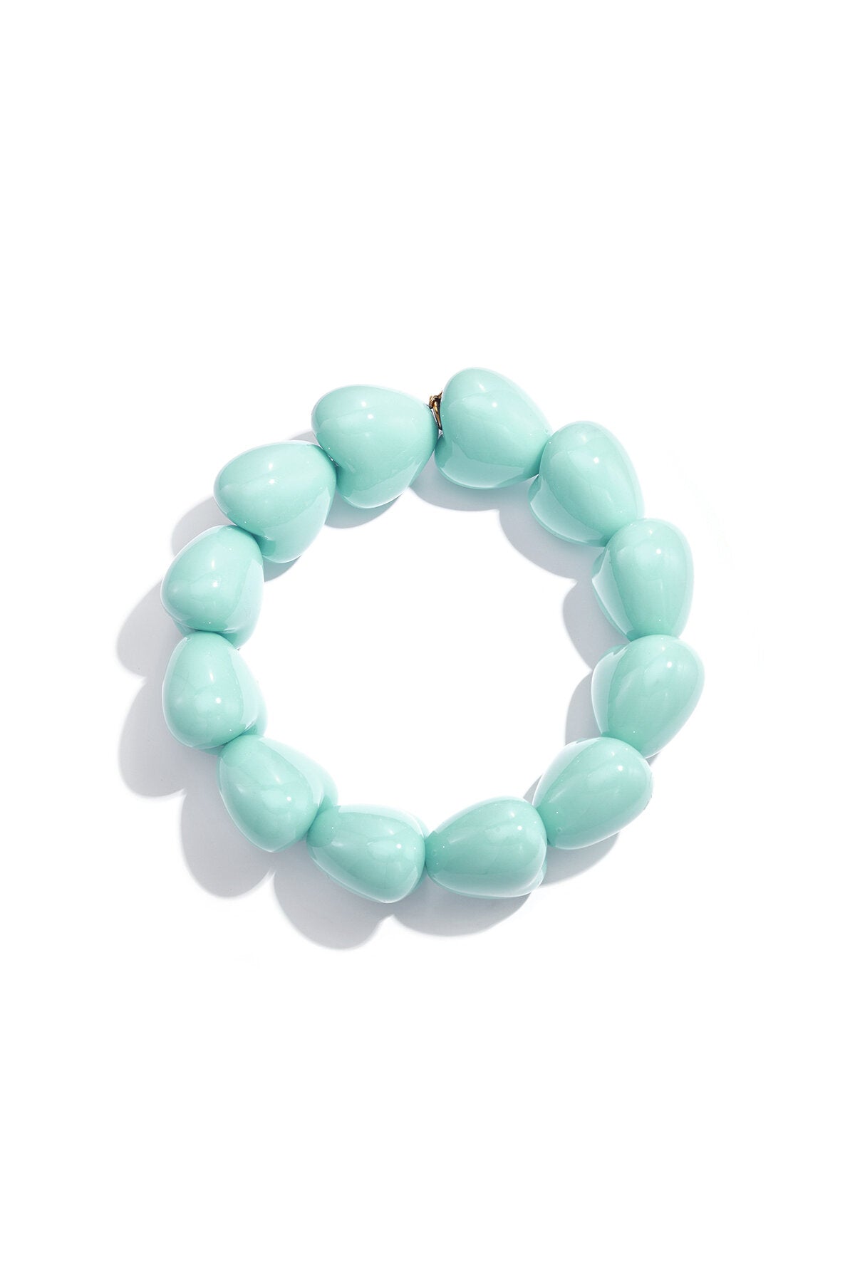 Bracelet with chunky heart beads