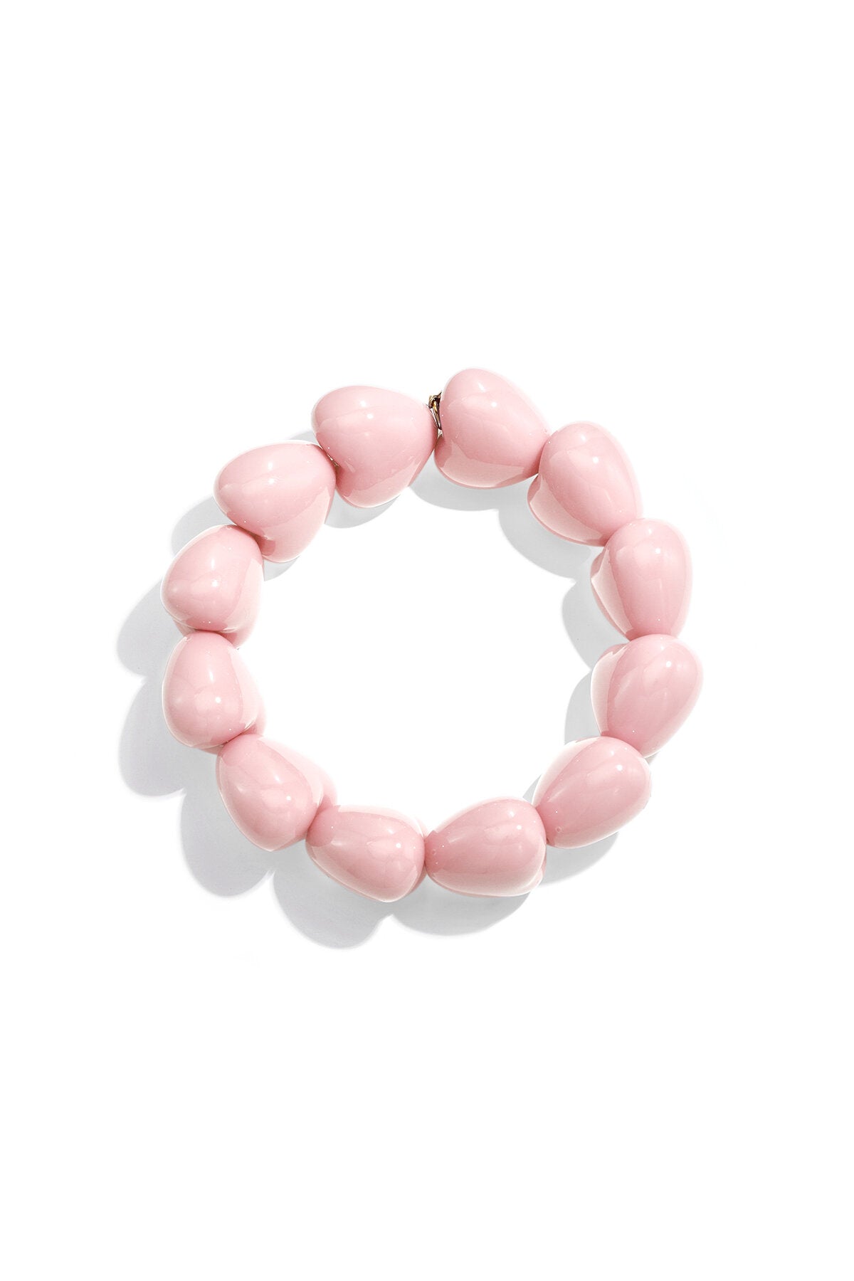 Bracelet with chunky heart beads